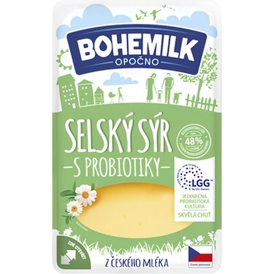 Bohemilk Selský sýr 48 % plátky 100 g