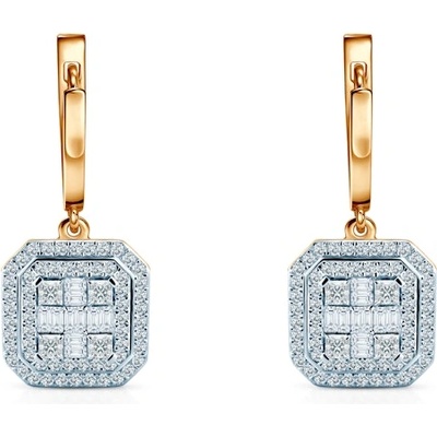 SAVICKI Обеци Savicki: двуцветно злато, диаманти