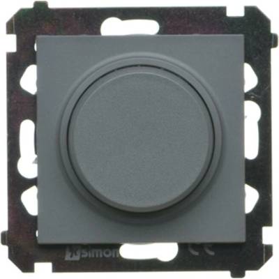 Stmievač tlačidlovo-otočný Simon 55 pre LED grafit matný