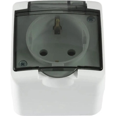 Meloplam КОНТАКТ ip44 ЕДИНИЧЕН БЯЛ/ПРОЗРaЧЕН КАПАК meloplam toni (3800218354073)