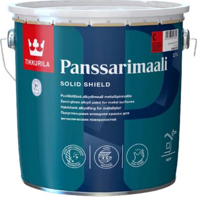 Tikkurila Panssarimaali - antikorózna farba na plechové strechy - TVT 0423 - Painter´s grey - 2,7L