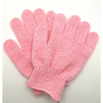 Medical Sud Peelingová rukavice 5 prstů 1 pár světle růžová