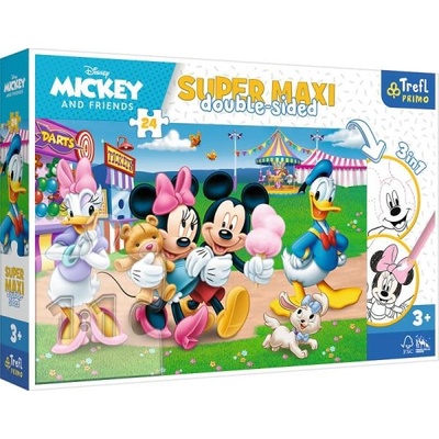 Trefl Oboustranné Mickey Mouse na pouti SUPER MAXI 24 dielov