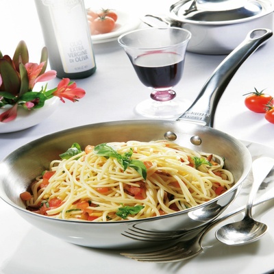 De Buyer Affinity Sauté Pan Stainless Steel curved 24 cm