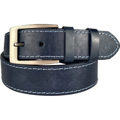 Penny Belts kožený opasek 504-1-59 modrý