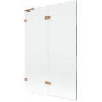 Mexen Lunar L параван за вана, 2-крилен, ляв, 120 x 150 см, прозрачен, матирана мед - 897L-120-100-65-00-L (897L-120-100-65-00-L)