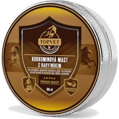 Topvet Kurkumínová masť s rakytníkom pre kone 0,1 l