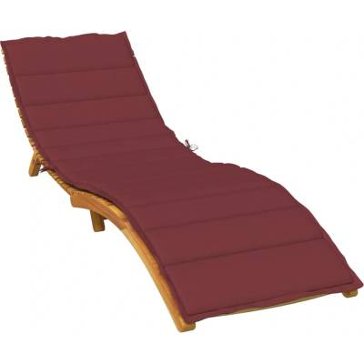 vidaXL Шалте за шезлонг, меланж виненочервено, 200x70x4 см, плат (4002529)