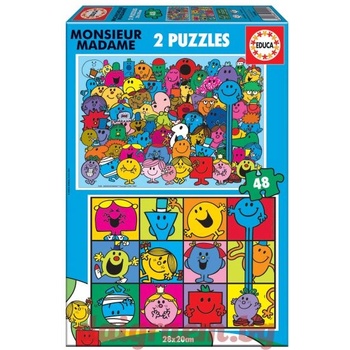 Image 1 of Educa Пъзел educa 19402 - 2 х 48 части - Мосю Мадам (edu19402)