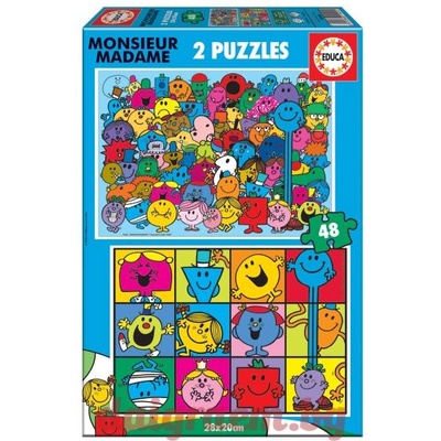 Educa Пъзел educa 19402 - 2 х 48 части - Мосю Мадам (edu19402)