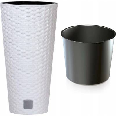 Prosperplast Květináč 25 x 25 x 47,5 cm plast bílý
