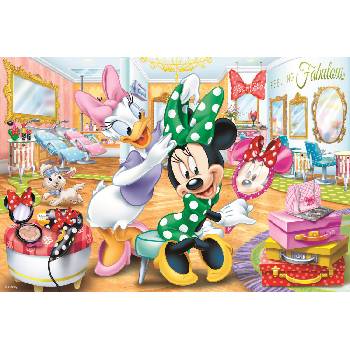 Image 1 of Trefl - Puzzle Minnie in Beauty Parlour 100 - 100 piese