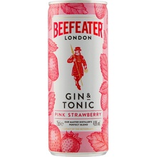 Beefeater Pink Strawberry Gin And Tonic 4,9 % 0,25 l (plech)