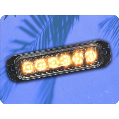 KAMAR LED výstražné svetlo 6xLED, 18W, 4 módy, 12/24V [L1893]