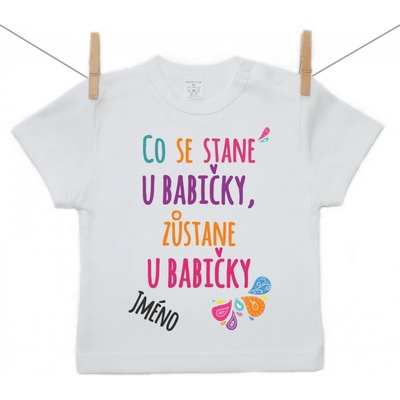 Boodyy tričko s krátkým rukávem Co se stane u babičky zůstane u babičky