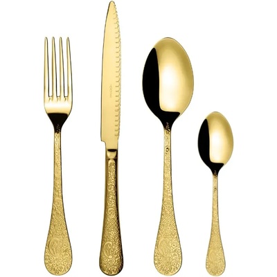 Herdmar Прибори за хранене betty - 24 части - позлатени, старо злато (-198-3024-0117-200-0017)