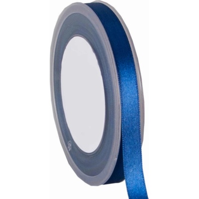 Oboustranná saténová stuha 10mm x 25m tmavě modrá