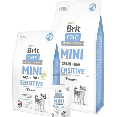 Brit Care Mini Sensitive Grain Free- Пълноценна суха храна за чувствителни и капризни кучета от малките породи, с 40% прясно еленско месо