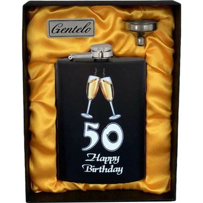 Ploskačka nerezová 60 Happy Birthday v darčekovej krabičke 240 ml