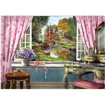 Image 1 of Art Puzzle - Puzzle The Chateau in my Window - 1 500 piese