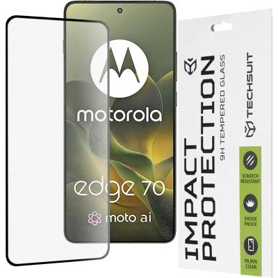 Techsuit Стъклен протектор за Motorola Edge 70 - Techsuit 111D Full Cover - Черен