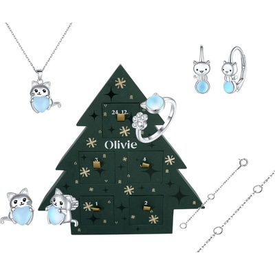 OLIVIE Adventní kalendář MĚSÍČNÍ KOČKA 8163