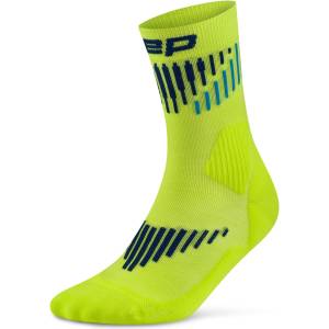 CEP Дамски компресионни чорапи CEP Women's Core Run Merino Mid Cut 3.0 Compression socks - Lime / Blue - размер IV (207-0570-0313)