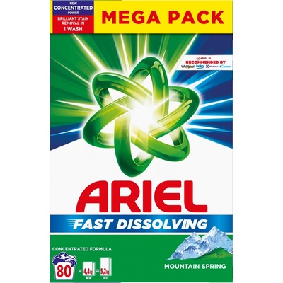 Ariel Prášok na pranie Fast Dissolving Mountain Spring 4,4 kg