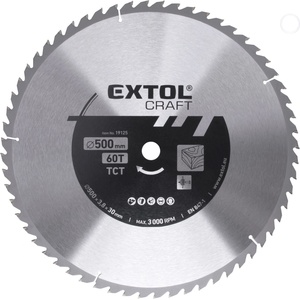 Extol Циркулярен трион, твърдосплавен, 500x30mm (диаметър на отвора), T60; ширина на диска 3, 8 mm, макс. 3 000 об/мин