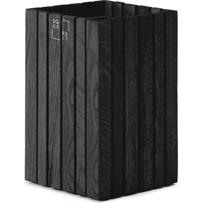 Самонаторяваща се саксия за цветя GrowSMALL черно-пепелява (105-2A3)