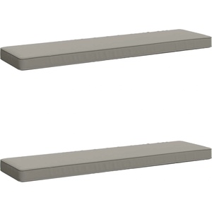 vidaXL Калъфи за пейки, 2 части VUGHT 2 pcs 100% полиестер Сиво (950569)
