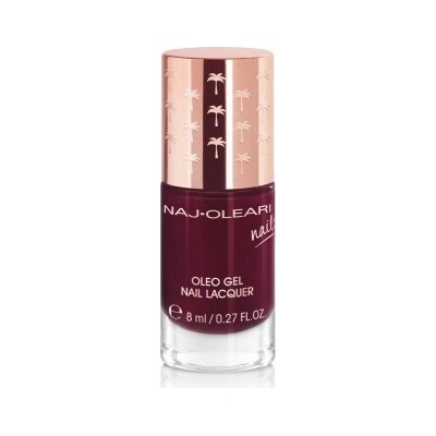 Naj Oleari Oleo gel Nail Lacquer lak na nehty s gelovým efektem 25 black red 8 ml