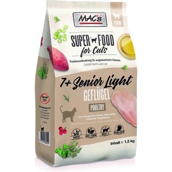 MAC's Mac’s Cat Adult GRAIN FREE, висококачествена храна за възрастни, кастрирани или слабоактивни котки, БЕЗ ЗЪРНО, с месо от домашни птици, 1, 5 кг - Германия - 80552