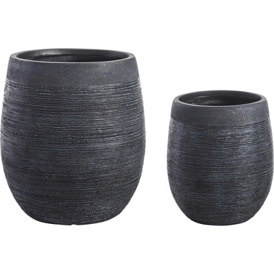 Bizzotto ДЕКОРАТИВНА КАШПА 2БР. /К-Т graffiti ЧЕРНА (0790572)