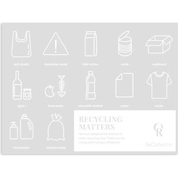 ReCollector Recycling Matters стикери, бели (STICKERS02)