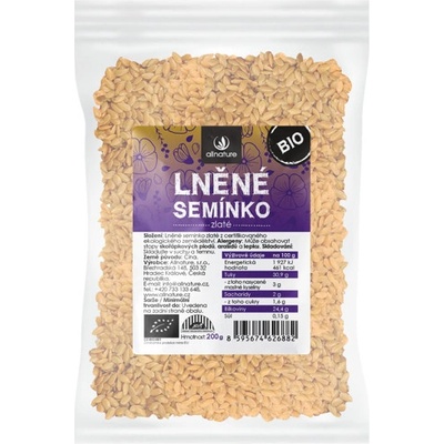 Allnature Lněné semínko zlaté Bio 200 g