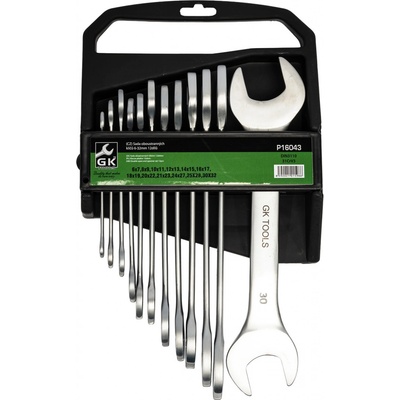 GK Tools sada plochých klíčů, matné 12 dílů 6-32 mm P16043