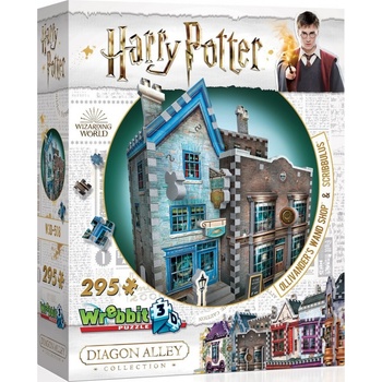 Wrebbit 3D puzzle Harry Potter: Obchod s hůlkami pana Olivandera a Scribbulus 295 ks