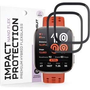 Techsuit Протектор за Amazfit Bip 6 - Nano Flex (2 pack) - Techsuit - Черен