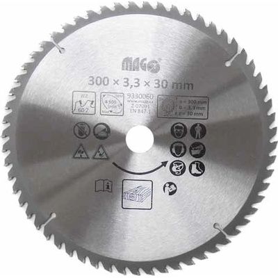 MAGG pilový kot. 300x3,3x30 / 60 zubů střídavě šikmé