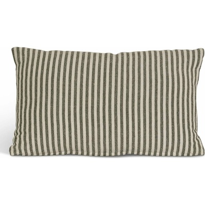 Garden Trading Ľanový vankúš Charingworth Stripe Forest Green 30x50