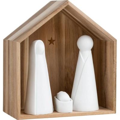 räder Vánoční betlém Nativity, přírodní barva, dřevo, porcelán