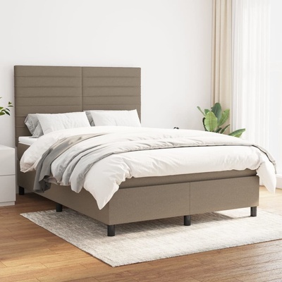 vidaXL 11461.3141853 Boxspring postel s matrací taupe textil