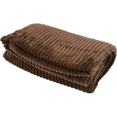 Deka O´Lala Pets Stripe dvouvrstvá hnědá 200x155