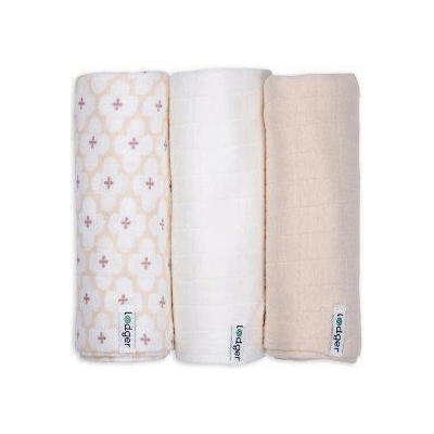 Lodger Swaddler Solid Matcha 70 x 70 cm Powder 3 ks