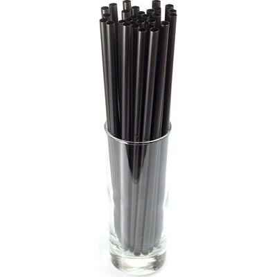 Gastro obaly Znovupoužitelné plastové brčko JUMBO černé 25 cm 8 mm 150 ks