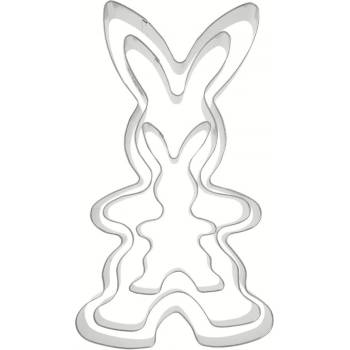 Dr. Oetker Комплект 3 бр формички за сладки заек Dr. Oetker 1876, 3 размера, Неръждаема стомана, Сребрист (1876)