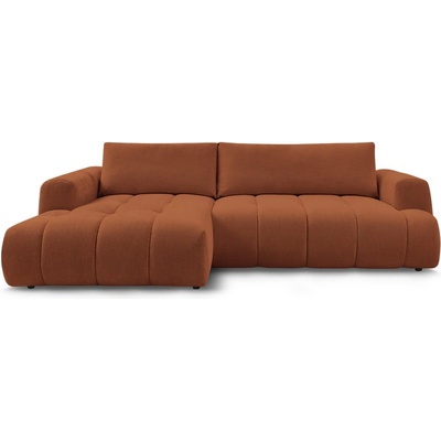 Bobochic Сгъваем/с място за съхранение ъглов диван в тухлен цвят (ляв ъгъл) Fuji - Bobochic Paris (106526)