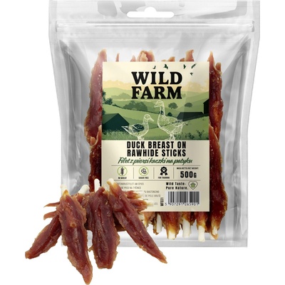 WILD FARM патешко филе на шиш 500 г лакомство за кучета