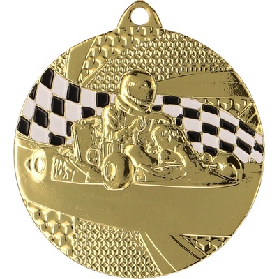 Designová kovová medaile Motosport Zlatá 5 cm